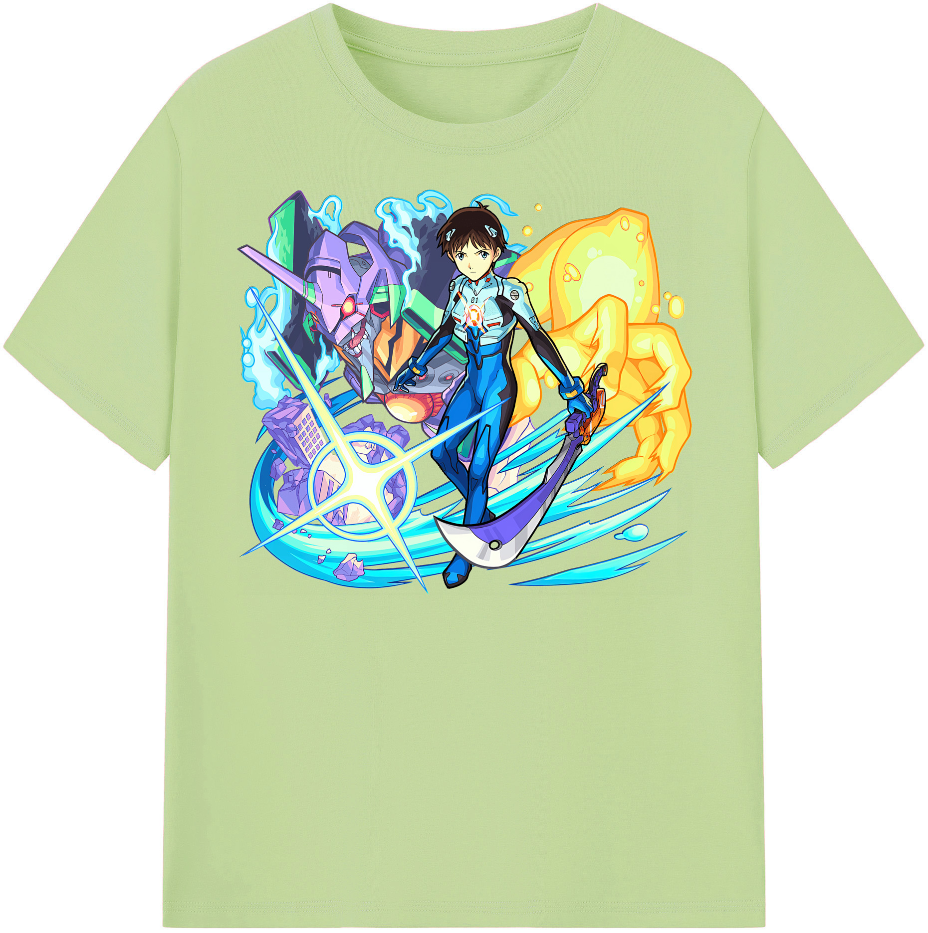 （画像用） EVA 新世紀エヴァンゲリオン 綿100％半袖Tシャツ（フロントプリント）